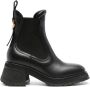 Moncler Gigi 70mm leather Chelsea boots Black - Thumbnail 1
