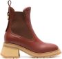 Moncler Gigi 70mm leather Chelsea boots Brown - Thumbnail 1