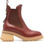 Moncler Gigi 70mm leather Chelsea boots Brown - Thumbnail 1