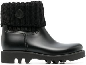 Moncler Ginete ribbed-detail boots Black