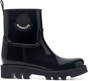 Moncler Ginette logo-patch rain boots Black