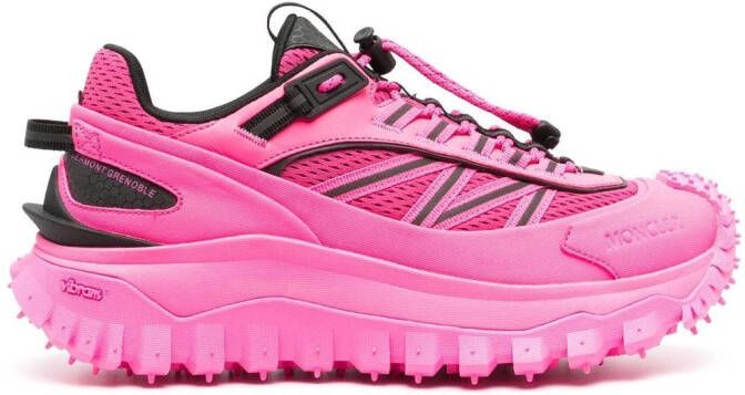 Moncler Grenoble panelled chunky-sole sneakers Pink