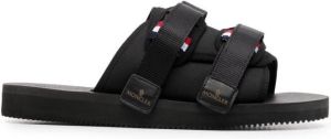 Moncler logo-detail touch-strap sandals Black