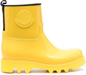 Moncler logo-patch ankle boots Yellow
