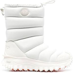 Moncler logo-patch puffer boots White