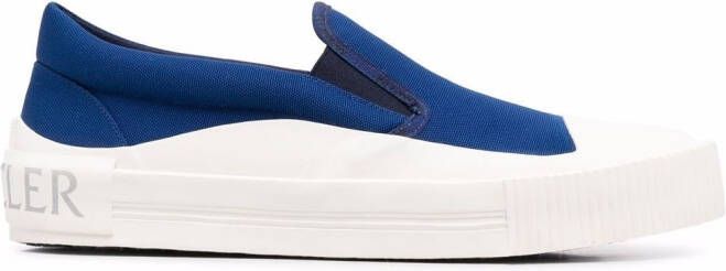 Moncler logo-print slip-on sneakers Blue