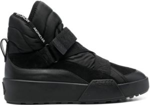Moncler logo-strap ankle boots Black