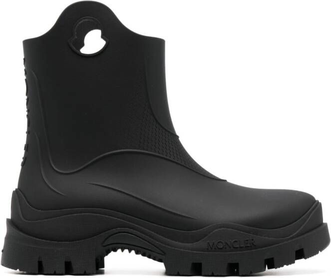 Moncler Misty textured rain boots Black