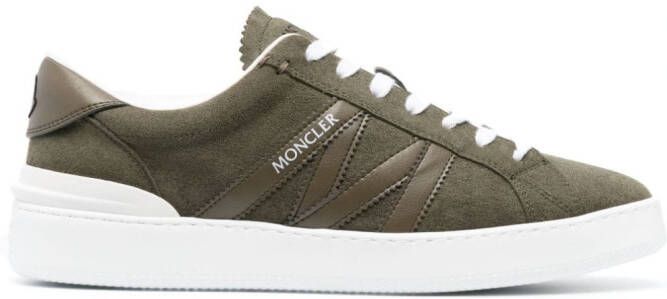 Moncler Monaco panelled sneakers Green