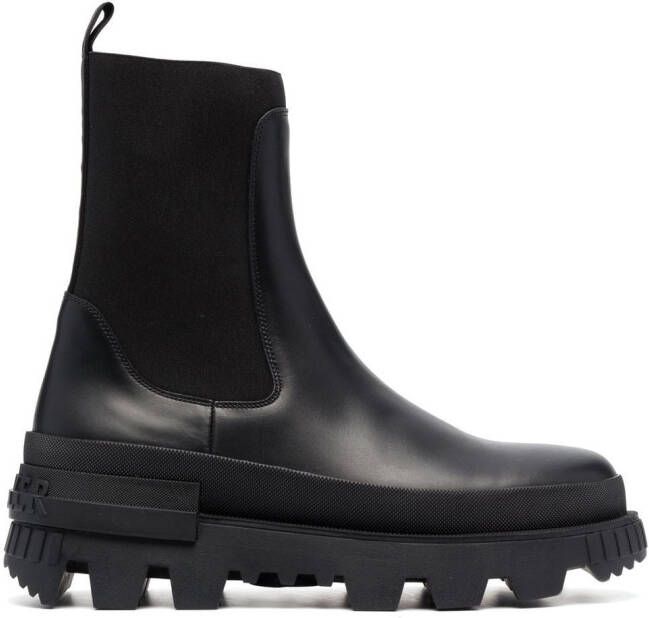 Moncler Neue leather Chelsea boots Black
