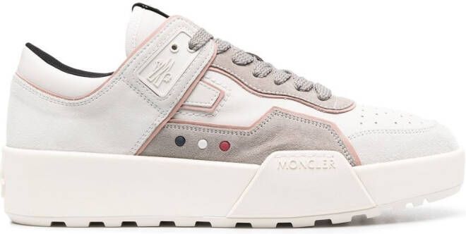 Moncler panelled lace-up sneakers White