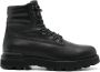 Moncler Peka lace-up leather boots Black - Thumbnail 1
