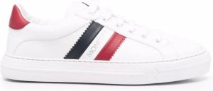 Moncler side-stripe lace-up sneakers White