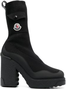 Moncler Splora 125mm knitted ankle boot Black