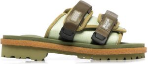 Moncler x 1952 x Suicoke touch-strap sandals Green