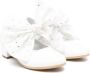 Monnalisa 35mm bow leather ballerina shoes White - Thumbnail 1