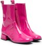 Monnalisa 35mm high-shine finish ankle boots Pink - Thumbnail 1