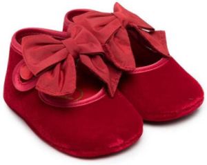 Monnalisa bow-detail ballerina shoes Red