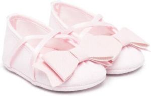 Monnalisa bow-detail headband and shoes set Pink