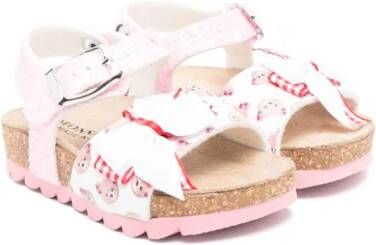 Monnalisa bow-detail open-toe sandals Pink