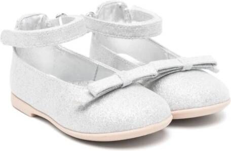 Monnalisa bow-detail touch-strap ballerinas Silver