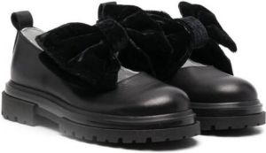 Monnalisa bow-embellished ballerina shoes Black