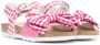 Monnalisa bow-embellished gingham sandals Pink - Thumbnail 1