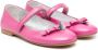 Monnalisa bow leather ballerina shoes Pink - Thumbnail 1