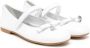 Monnalisa bow leather ballerina shoes White - Thumbnail 1