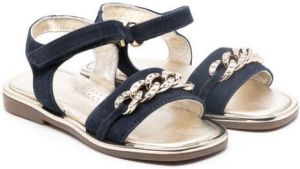 Monnalisa chain-detail sandals Blue