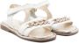 Monnalisa chain-link detail 10mm sandals White - Thumbnail 1