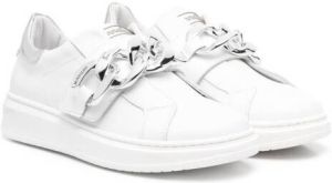 Monnalisa chain-trimmed sneakers White