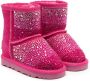 Monnalisa crystal-embellished suede boots Pink - Thumbnail 1
