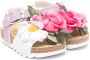 Monnalisa faux-flower glitter sandals Pink - Thumbnail 1
