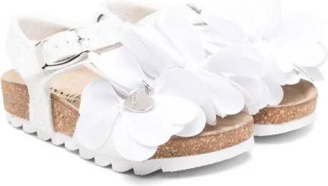Monnalisa floral-appliqué chunky sandals White