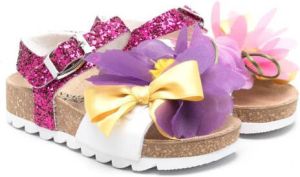Monnalisa floral-detail 30mm sandals Pink