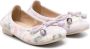 Monnalisa floral-print ballerina shoes Purple - Thumbnail 1