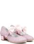 Monnalisa glitter-detail 35mm block-heel ballerina shoes Pink - Thumbnail 1