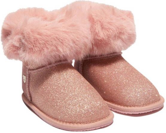 Monnalisa glitter snow boots Pink