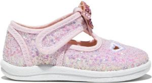 Monnalisa glittered ballerina shoes Pink