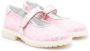Monnalisa glittered flat ballerina shoes Pink - Thumbnail 1