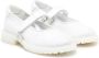 Monnalisa glittered flat ballerina shoes White - Thumbnail 1