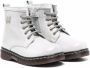 Monnalisa lace-up leather ankle-boots Grey - Thumbnail 1