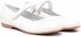 Monnalisa logo-print leather ballerina shoes White - Thumbnail 1