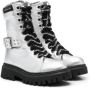 Monnalisa metallic-finish ankle boots Silver - Thumbnail 1