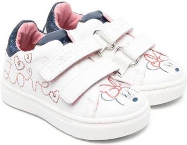 Monnalisa Minnie Mouse touch-strap sneakers White