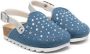 Monnalisa rhinestone-embellished denim sandals Blue - Thumbnail 1