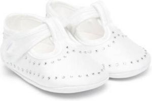 Monnalisa rhinestone-embellished Mary Jane shoes White