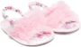 Monnalisa ruffle-detail floral sandals Pink - Thumbnail 1