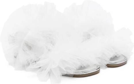 Monnalisa ruffle-detailed sandals White
